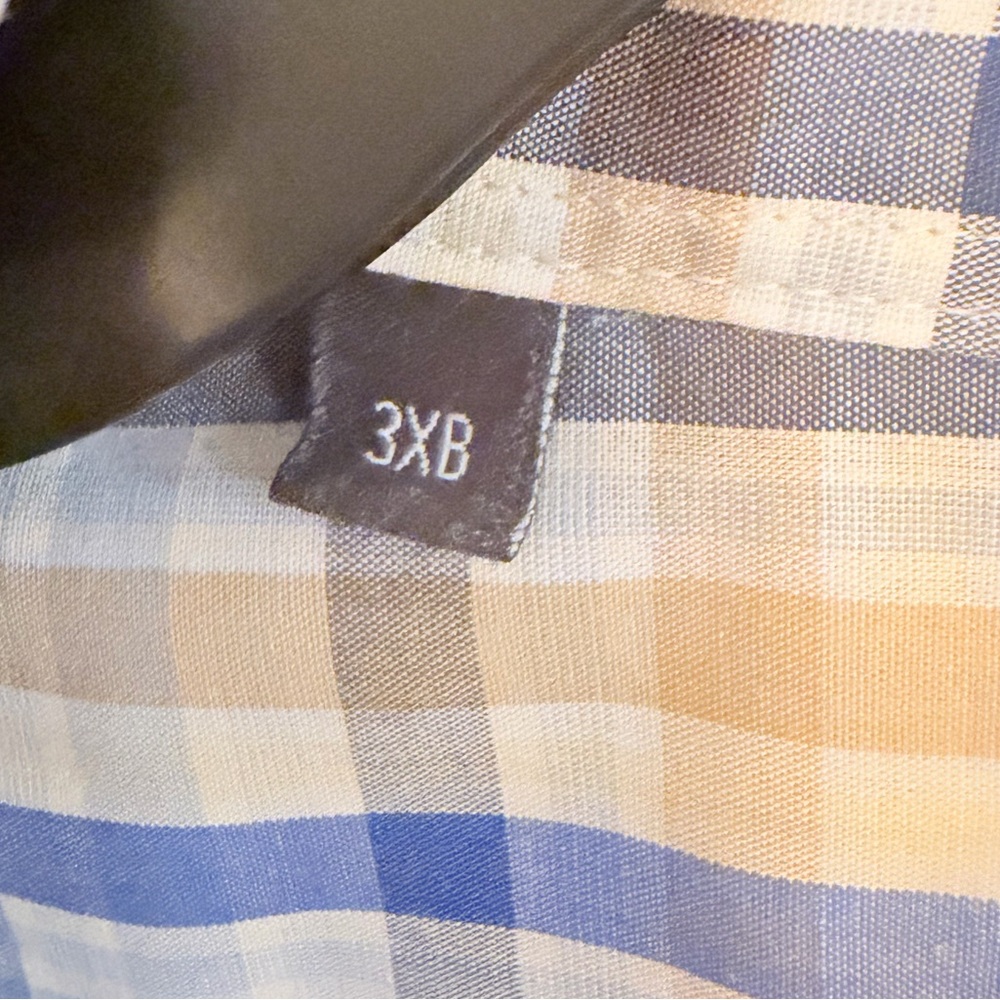 Damon Men’s Big & Tall Plaid Collared Button Down Shirt - Size 3X Big - Picture 4 of 6
